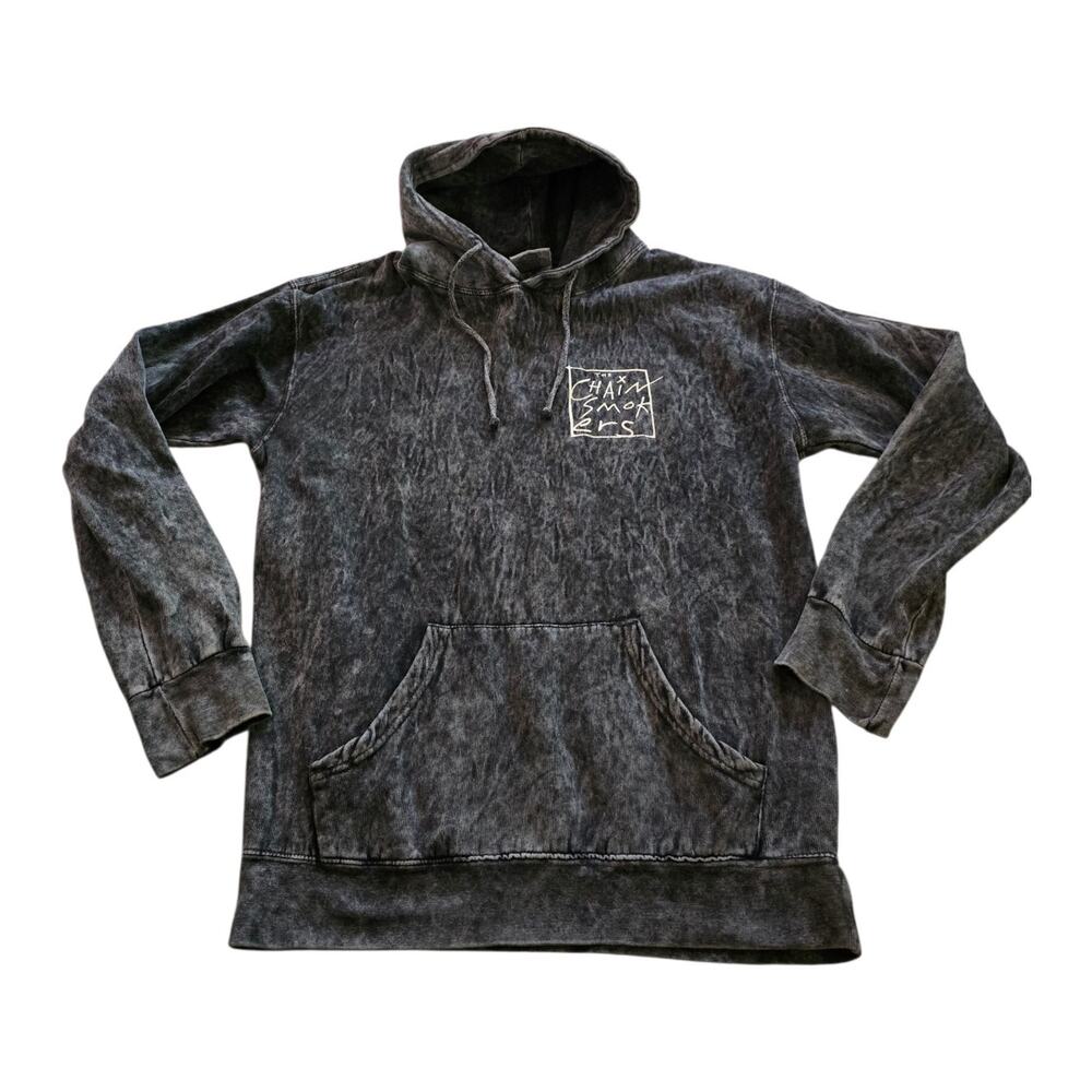 Chainsmokers Hooded Sweatshirt SZ M Marbled Gray Hoodie by Colortone